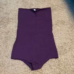 American Apparel strapless bodysuit in purple/plum